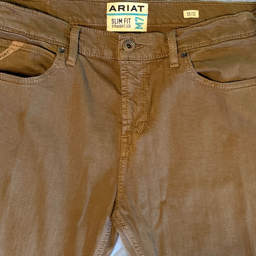 Ariat 35x32 M7 Slim Fit Straight Leg Mens Brown Jeans.     #303